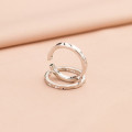 A37012 s925 sterling silver trendy adjustable chic ring
