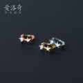 A32227 s925 sterling silver unique cute rhinestone stars earrings