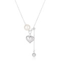 A44698 heart s925 sterling silver elegant necklace