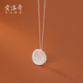 A33032 s925 sterling silver simple plate necklace