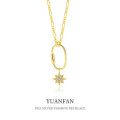 A38609 sterling silver cubic zirconia fashion necklace