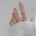 A35124 s925 sterling silver sweet chic rhinestone adjustable ring