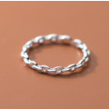 A43969 s925 silver simple geometric ring