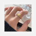 A45987 s925 sterling silver trendy sweet dainty rhinestone ring