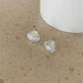 A38834 sterling silver shell stud simple fashion earrings