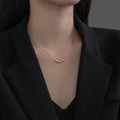 A36931 s925 sterling silver unique circle necklace