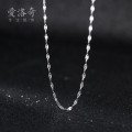 A33005 s925 sterling silver simple sequin chain necklace