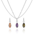 A44237 champagne s925 sterling silver elegant necklace