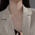 A35333 925 sterling silver pendant fashion cute rhinestone star necklace