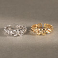 A33436 adjustable 925 sterling silver hollowed vintage adjustable unique ring