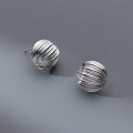 A41254 s925 sterling silver elegant bar stud earrings
