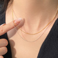 A44213 s925 silver dainty simple elegant starts necklace