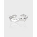 A40937 unique minimalist weave s925 sterling silver adjustable ring
