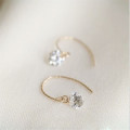 A44596 s925 sterling silver classic simple rhinestone dainty cute pendant stud earrings