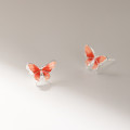 A42699 s925 sterling silver sweet butterfly stud design earrings