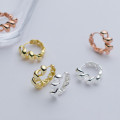 A41584 s925 sterling silver unique spiral hollowed design earrings