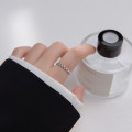 A36327 s925 sterling silver simple chain hollowed adjustable ring