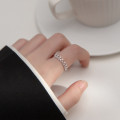 A36549 s925 sterling silver trendy rhinestone crown ring