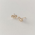 A40443 sterling silver butterfly cubic zirconia stud simple elegant earrings