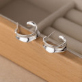 A37961 s925 sterling silver simple design earrings