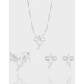 A42811 design ribbon butterfly sterling silver s925 necklace ring
