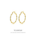 A35673 925 sterling silver twist earrings