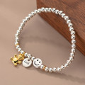 A34968 s925 sterling silver unique smilingface charm bracelet