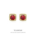A39350 sterling silver cubic zirconia stud unique fashion earrings