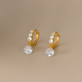 A44535 s925 sterling silver trendy sweet dainty rhinestone stud earrings