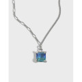 A34190 design minimalist double qualitys925 sterling silver necklace