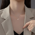 A37247 s925 sterling silver rhinestone necklace