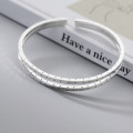 A38469 silver double doublelayer layered stars bangle design elegant bracelet