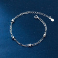 A42772 s925 silver hollowed charm unique trendy bracelet