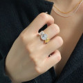 A45009 s925 sterling silver circle hollowed ring