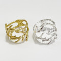 A32590 bigins irregular wrinkleds925 sterling silver ring