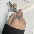 A33407 simple fashion unique vintage adjustable men 925 sterling silver ring
