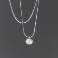 A37231 s925 sterling silver jade necklace