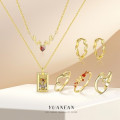 A46340 s925 sterling silver heart set butterfly ring hot earrings necklace