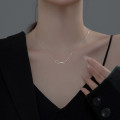 A34595 s925 sterling silver simple necklace