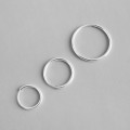 A39381 unique simple elegant circle s925 sterling silver earrings
