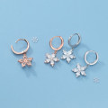 A32322 s925 sterling silver sweet chic rhineston earrings