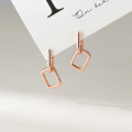 A43145 s925 sterling silver square fashion earrings