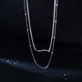 A33983 s925 sterling silver doublelayer necklace