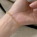 A45758 s925 sterling silver butterfly simple geometric charm bracelet