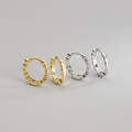 A37062 s925 sterling silver simple trendy geometric circle rhinestone sweetM earrings