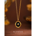 A40885 s925 sterling silver royal vintage necklace