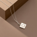 A45386 s925 silver simple shell smilingface sweet trendy necklace