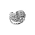 A35155 design multilayer bar wrap qualitys925 sterling silver adjustable ring