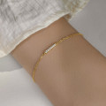 A43512 s925 sterling silver goldplated gold rhinestone charm elegant bracelet