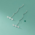 A31727 s925 sterling silver string chic elegant weave earrings